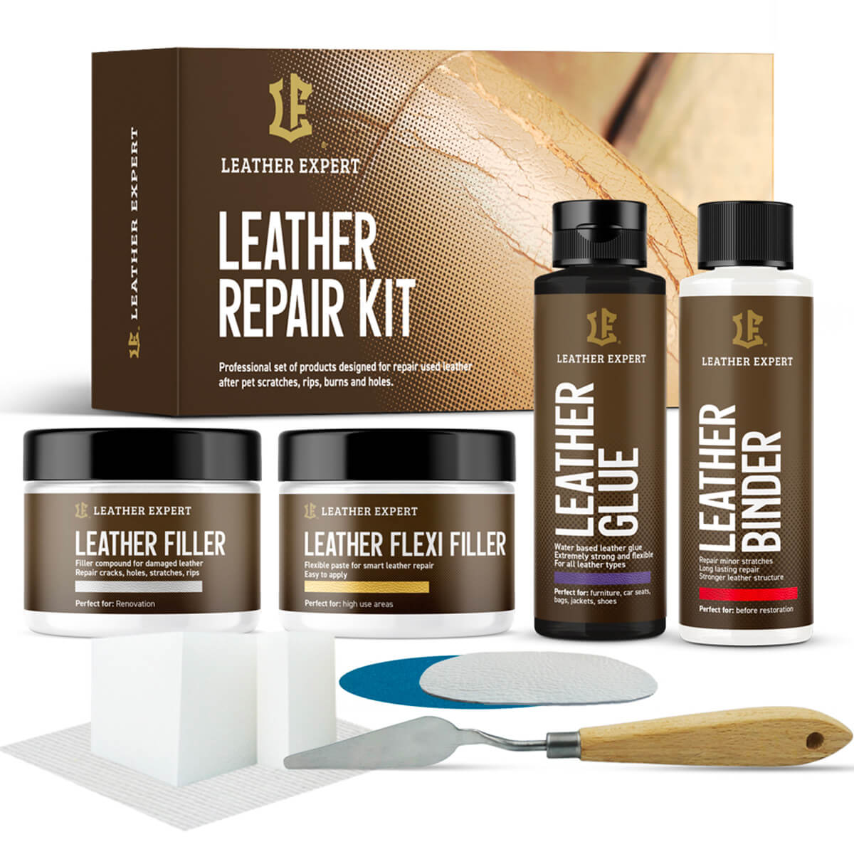 Kit Riparazione Pelle Repair Kit by Leather Expert